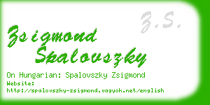 zsigmond spalovszky business card
